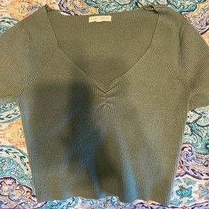 Pacsun l.a. hearts green crop top